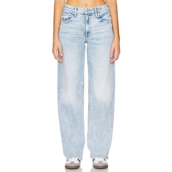 MOTHER Denim - NWT Mother Spinner Zip Sneak in Light As A Feather Loose Slouchy Jeans 25